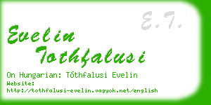 evelin tothfalusi business card